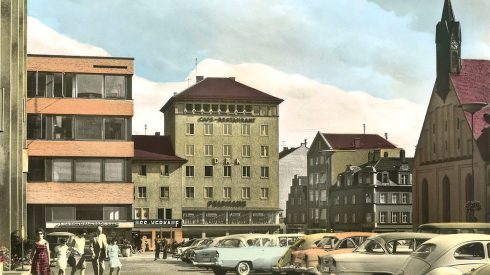 Der Rathausplatz von Ingolstadt um 1960